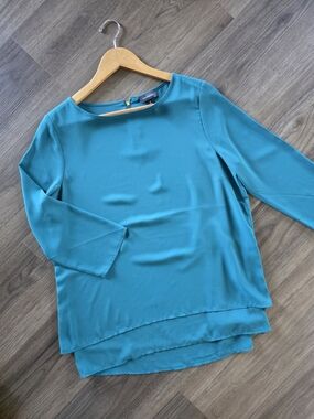 The Limited Teal Layered Chiffon Blouse - Women's Top